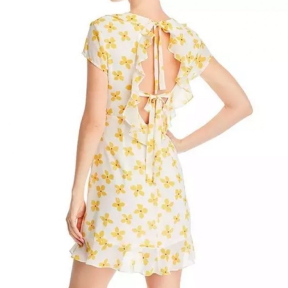 Bardot open back flower dress